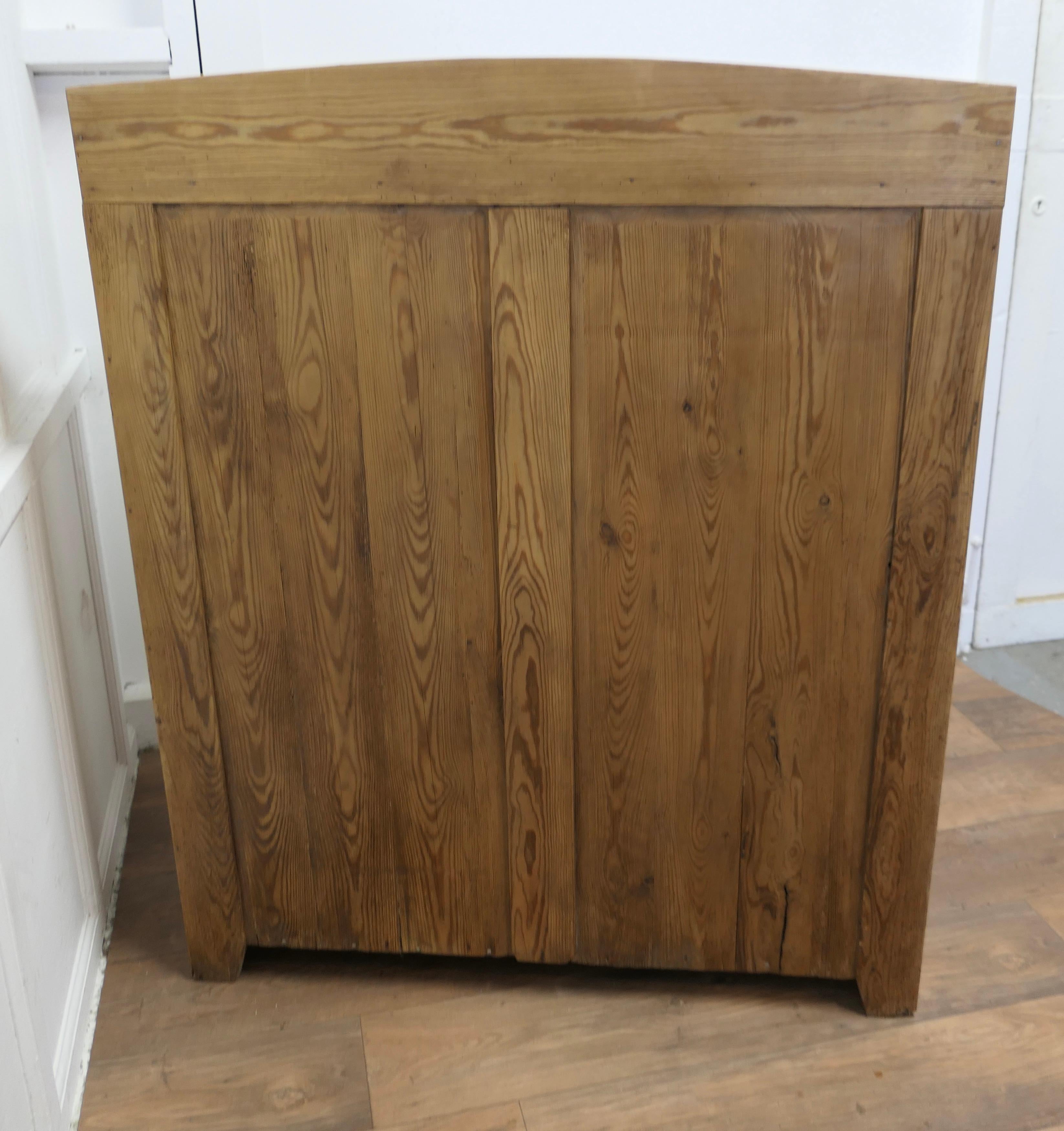 19th Century Victorian Stripped Pine Greeting Station Cupboard     For Sale