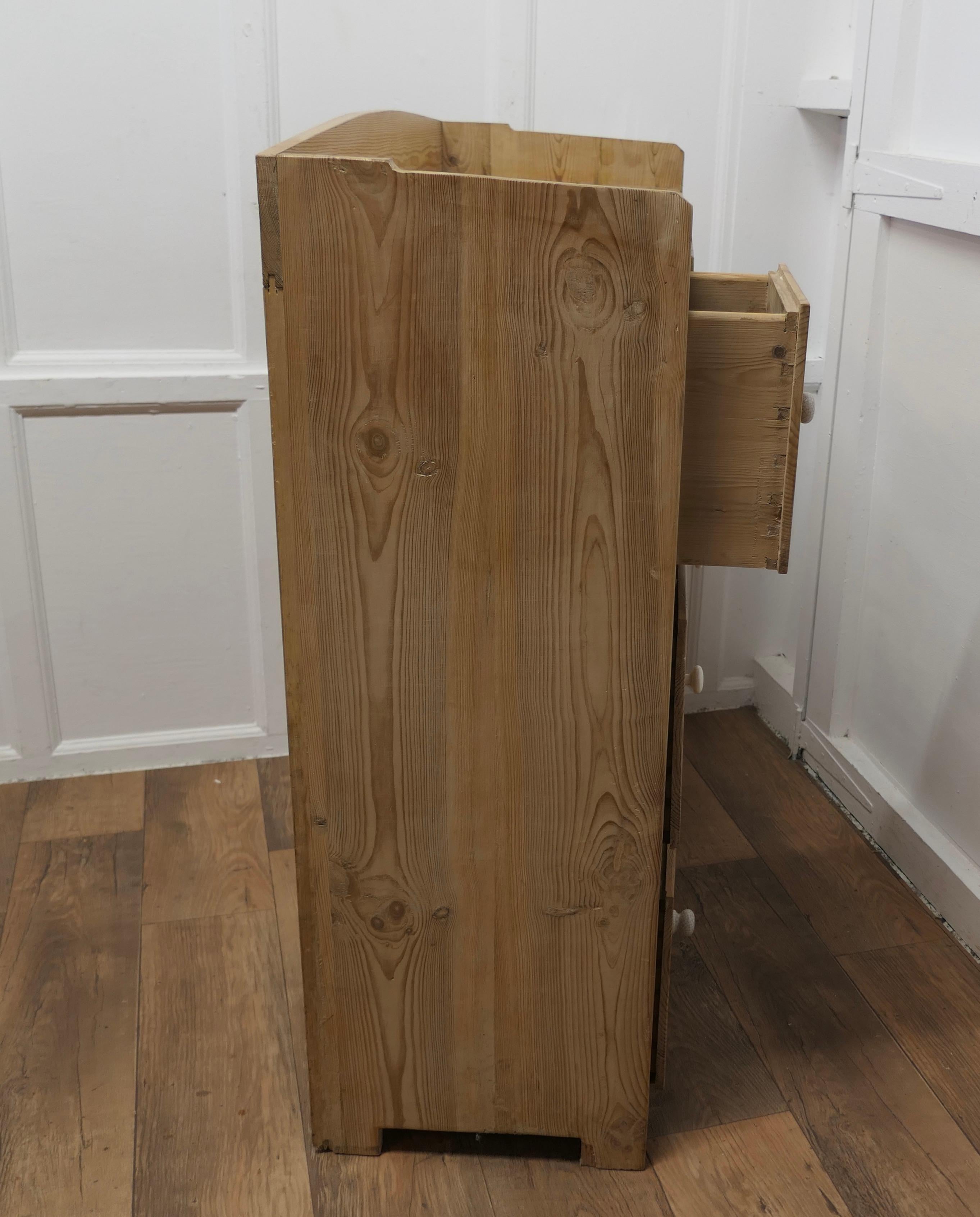 Victorian Stripped Pine Greeting Station Cupboard     For Sale 1