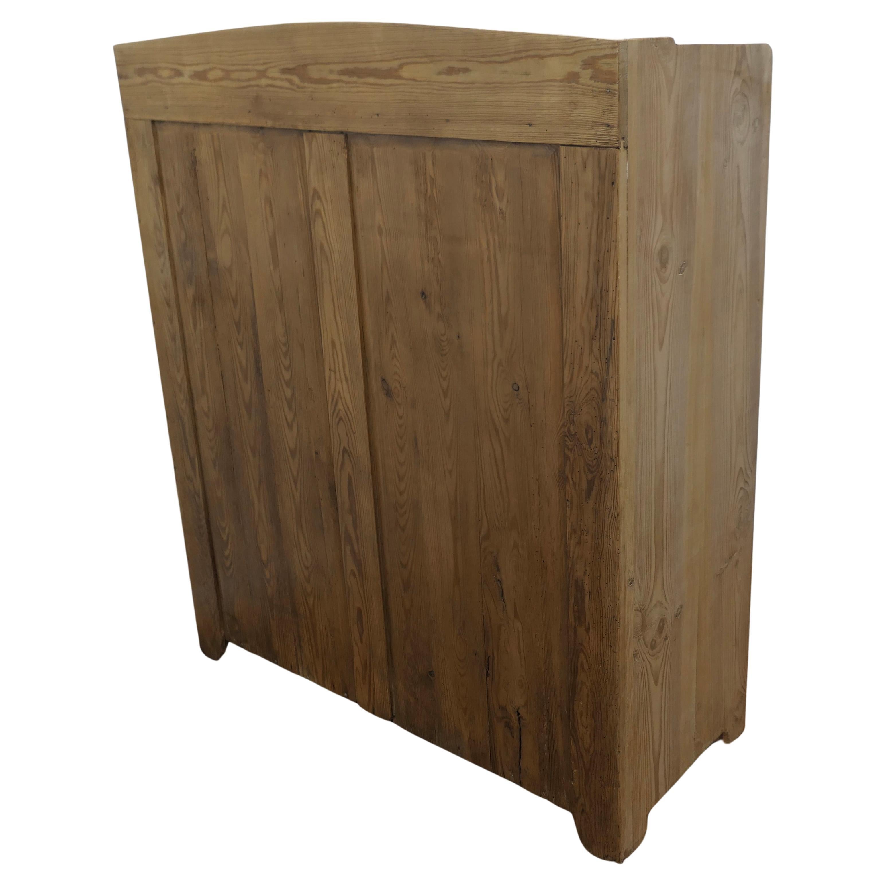 Victorian Stripped Pine Greeting Station Cupboard     For Sale