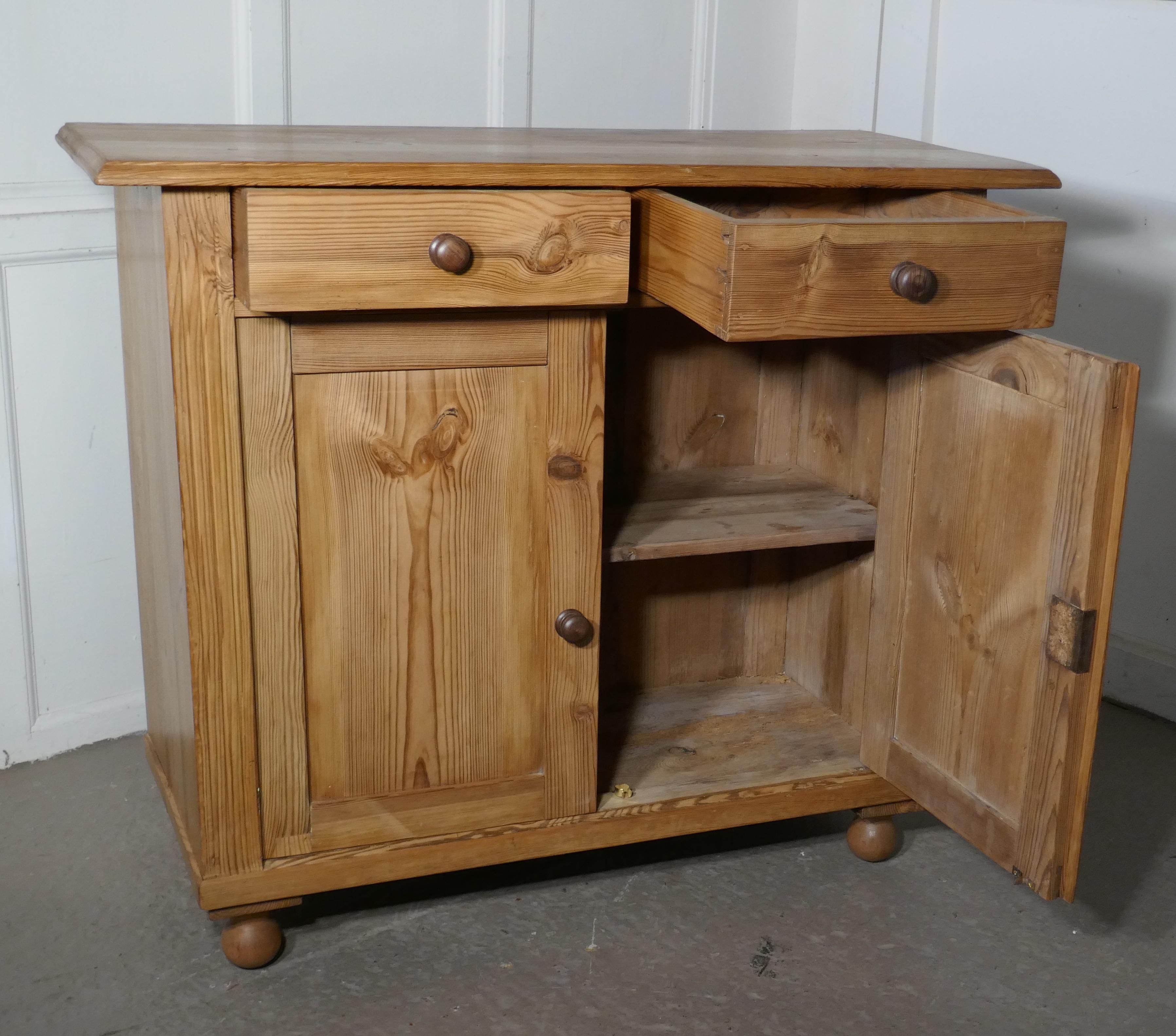 Victorian Stripped Pine Sideboard or Cupboard 2