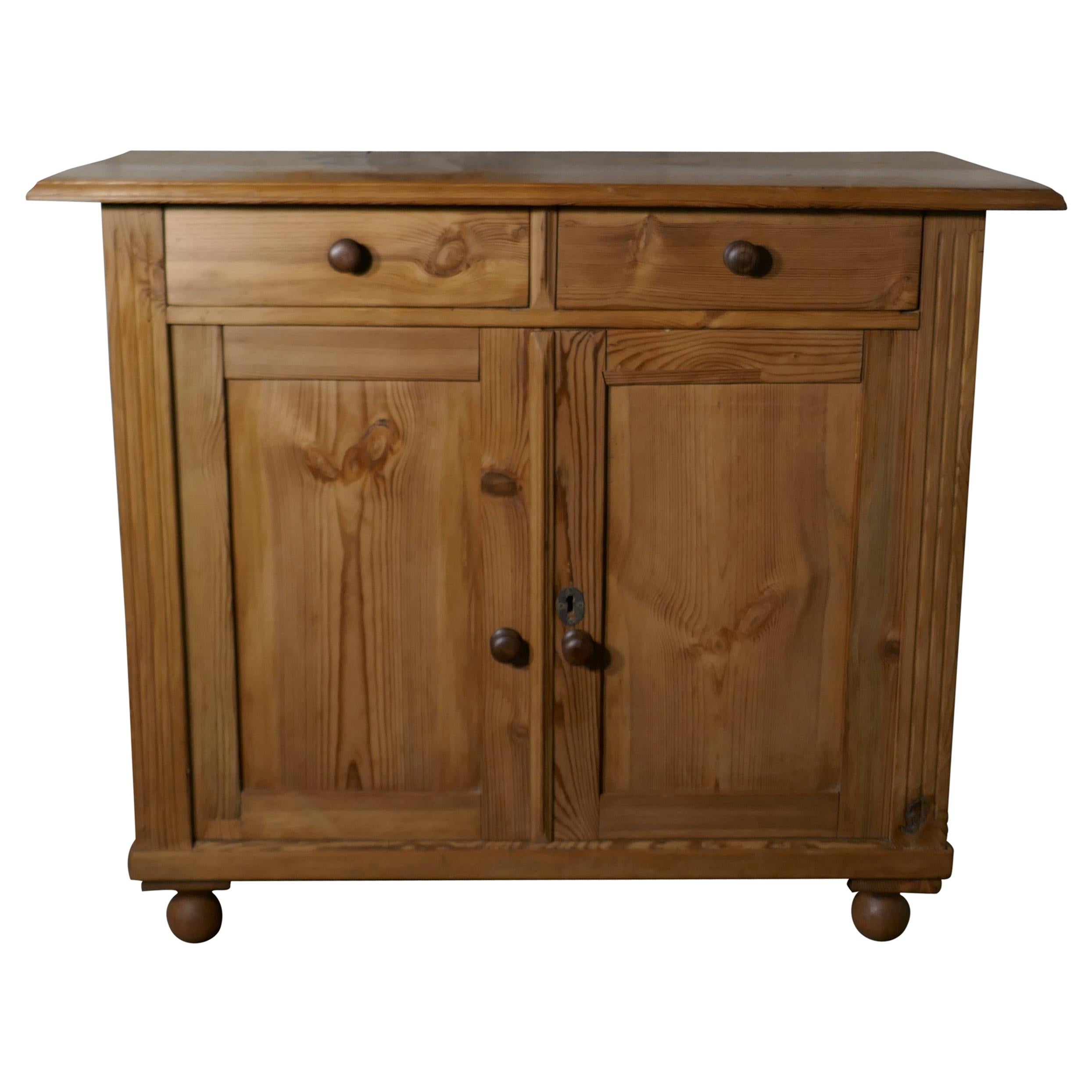 Victorian Stripped Pine Sideboard or Cupboard