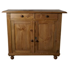 Victorian Stripped Pine Sideboard or Cupboard