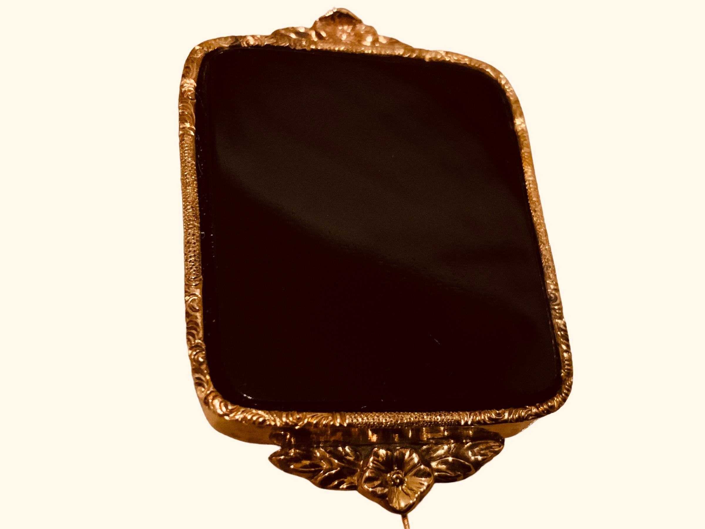 Broche victorienne en or jaune 14 carats et cristal  Bon état - En vente à Guaynabo, PR