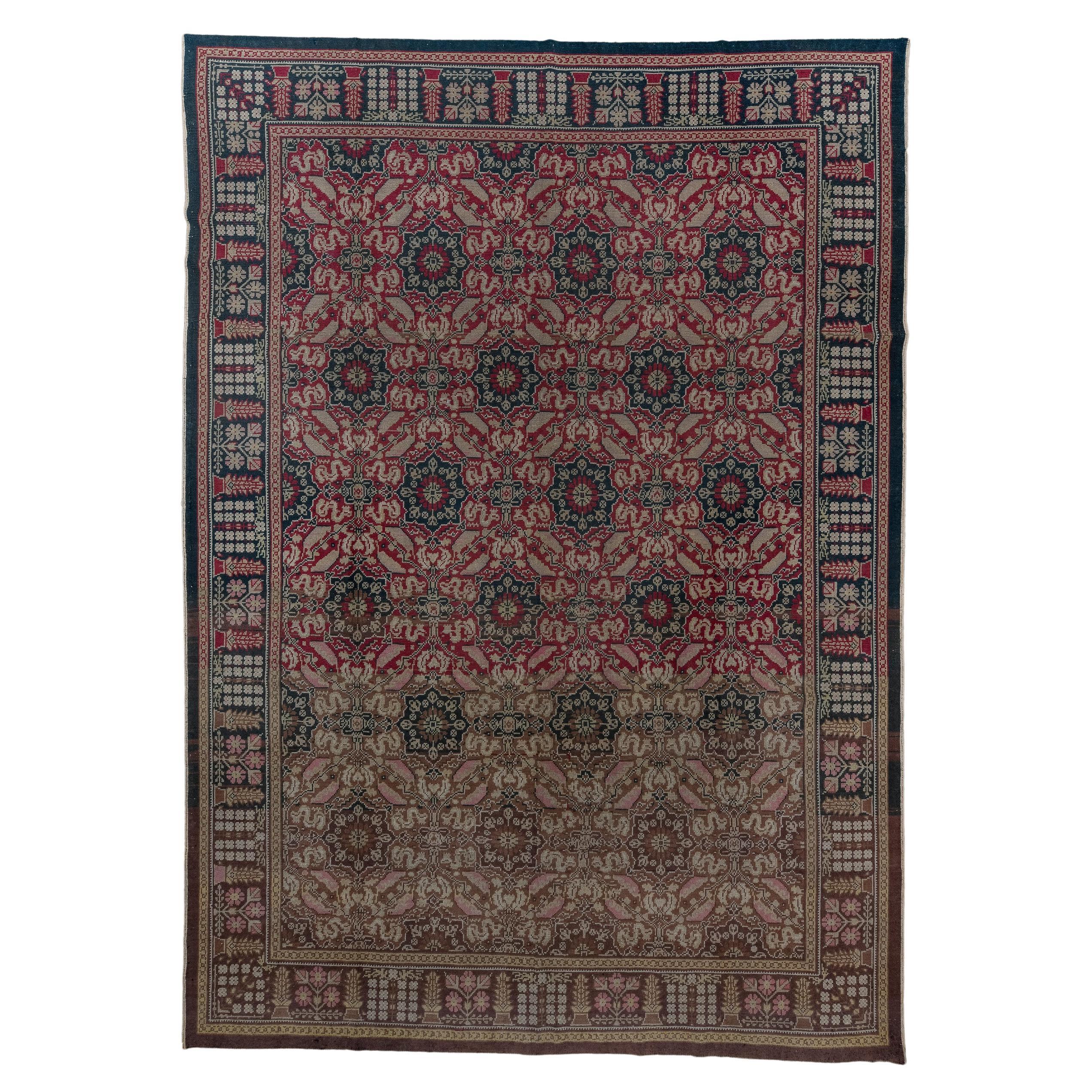 Victorian Style Antique European Rug, Circa 1920's For Sale