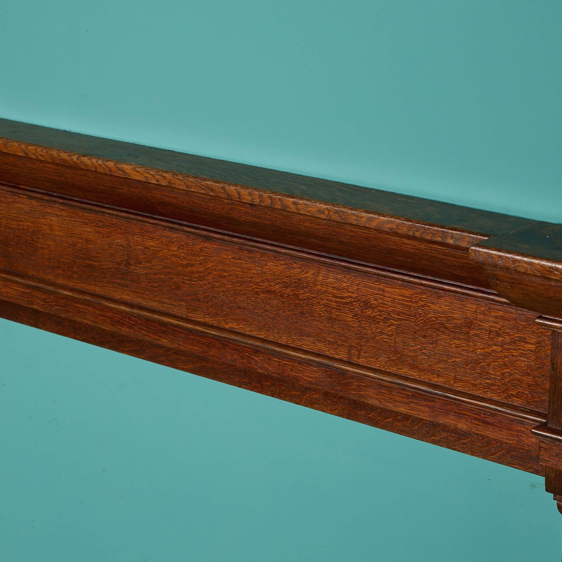 Victorian Style Antique Oak Mantel In Fair Condition For Sale In Wormelow, Herefordshire