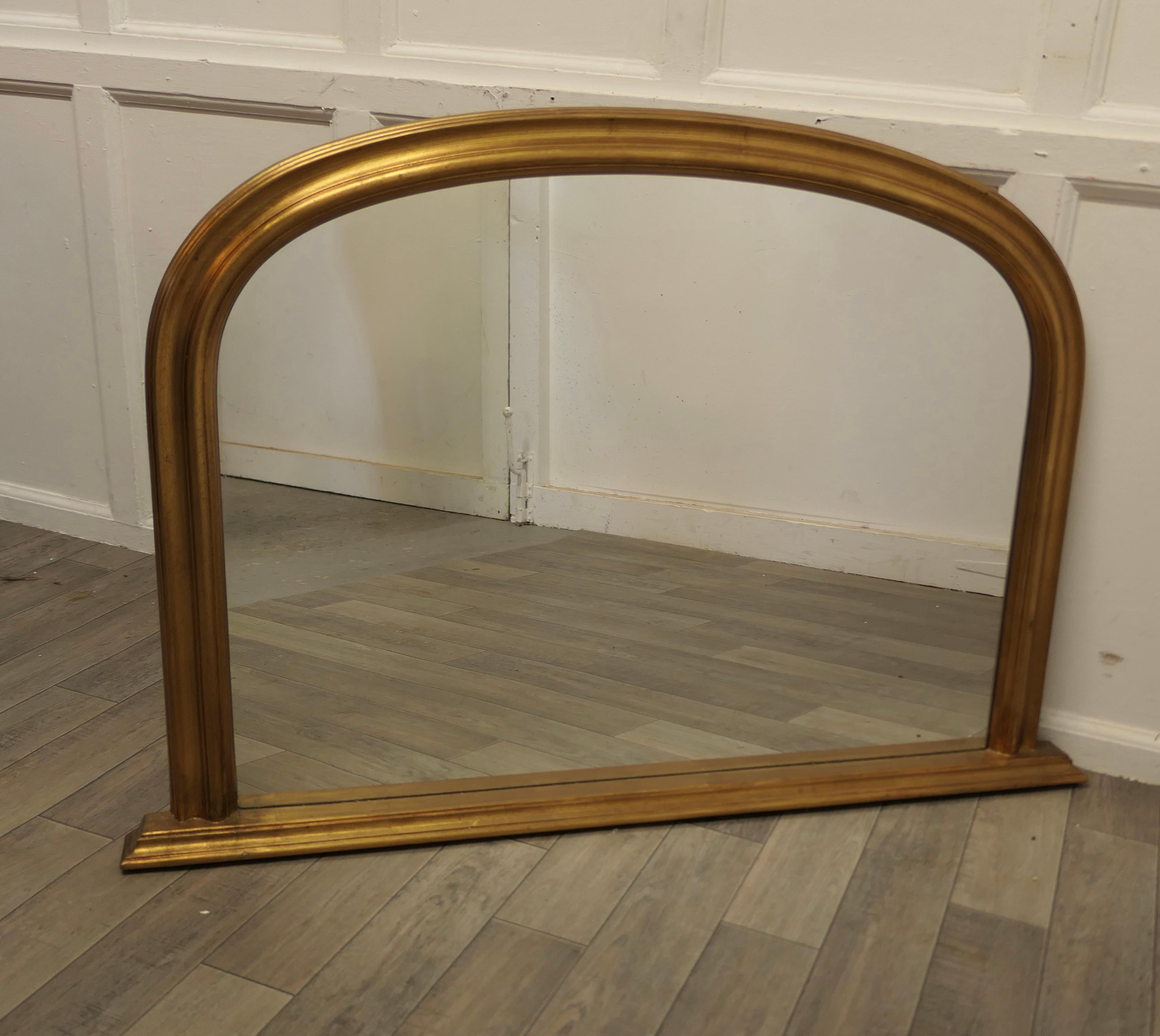 Victorian Style Arched Dark Gold Over Mantle Mirror

A Lovely Over Mantle Mirror 

This is a charming piece, the 2.5” arched moulded frame is slightly curved with a flat base
The Mirror is in good attractive condition
The Mirror is 29” high, 42”