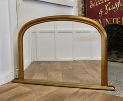 Victorian Style Arched Gold Overmantel Mirror  A Lovely Over Mantle Mirror