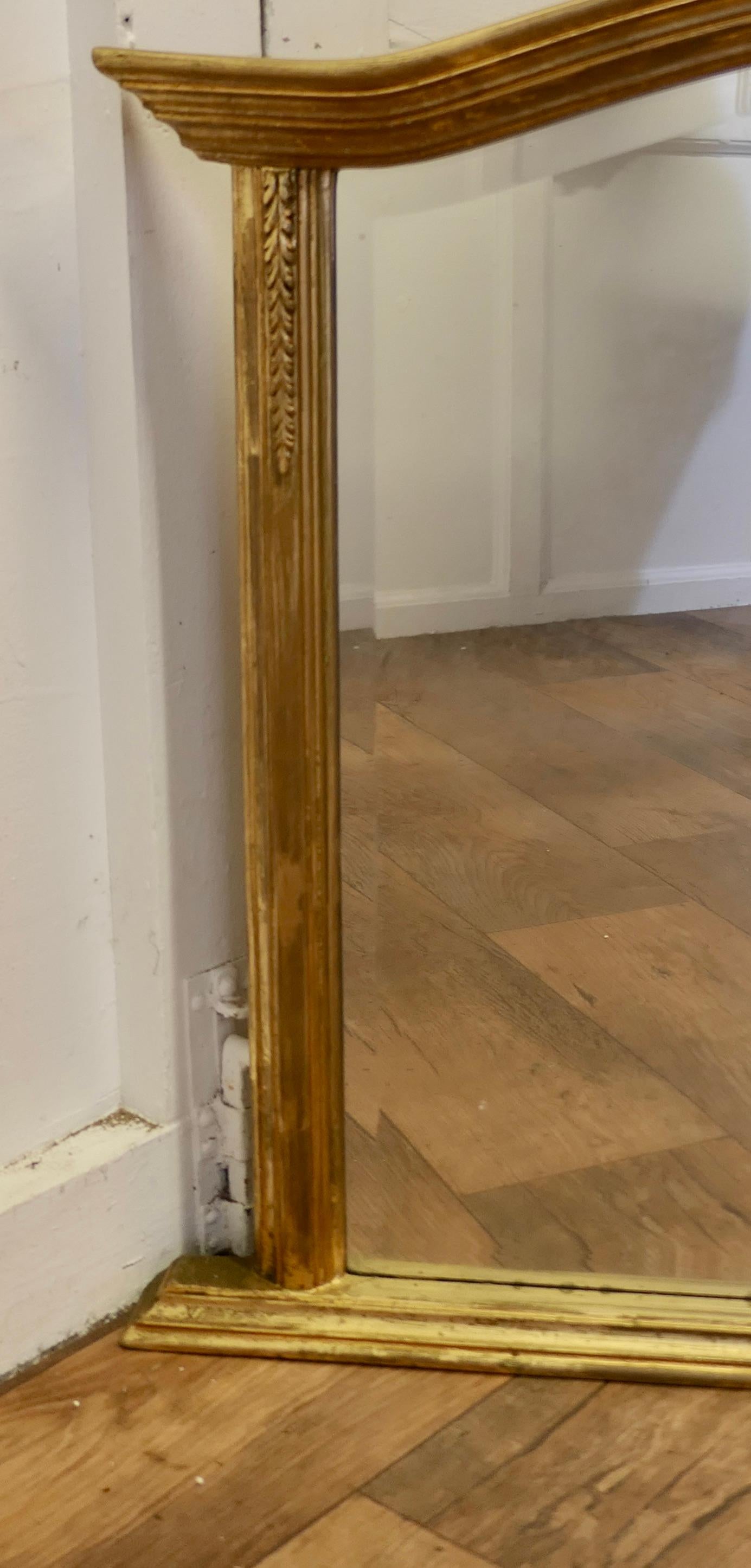 Victorian Style Arched Gold Overmantel Mirror  A Lovely Over Mantle Mirror 1