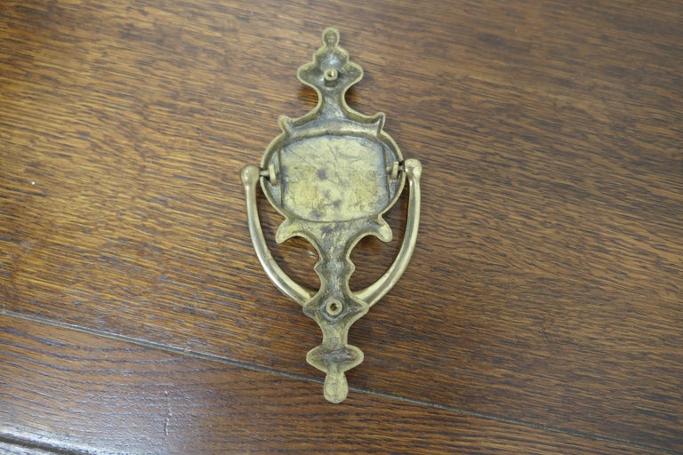 Victorian Style Brass Door Knocker For Sale at 1stDibs