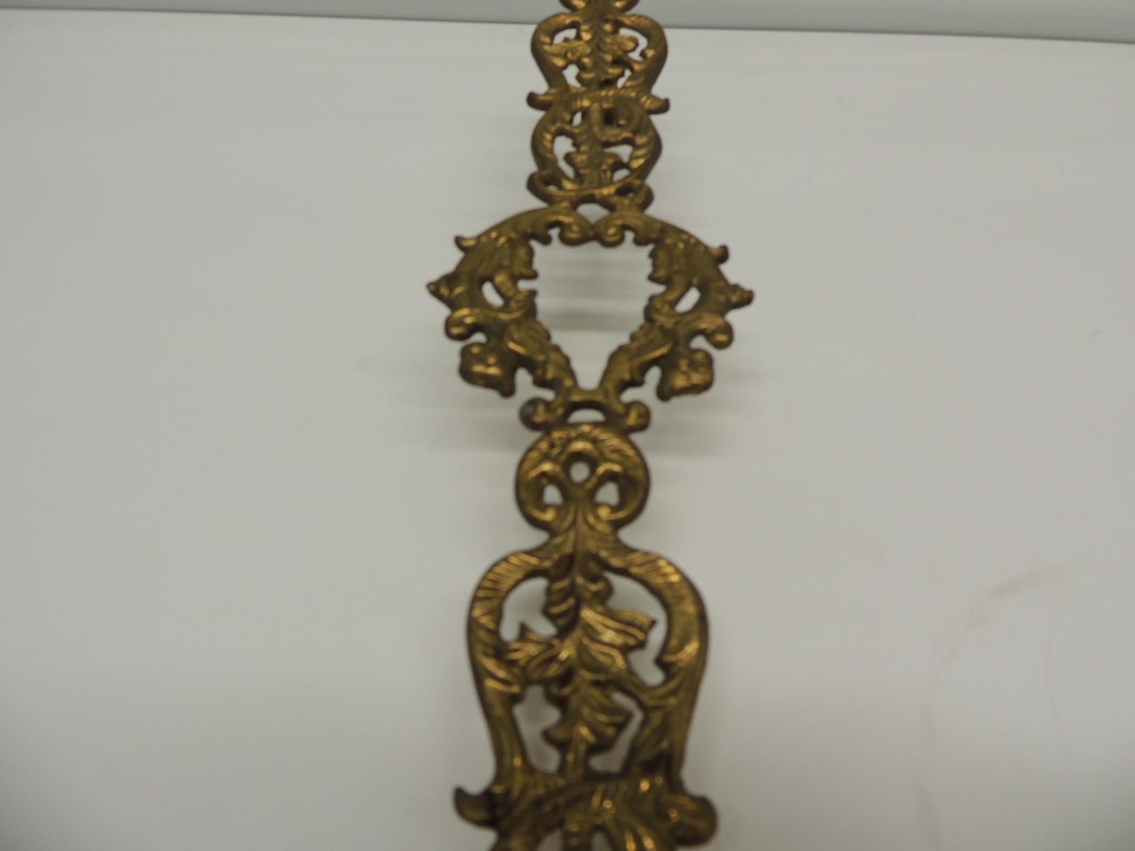 Bohemian Victorian Style Brass Filigree Holiday Wreath Door Decorative Hook