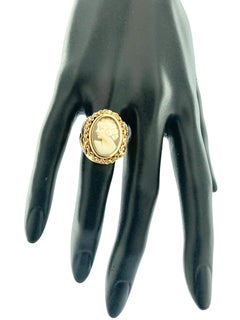 Victorian Style Cameo Yellow Gold Ring