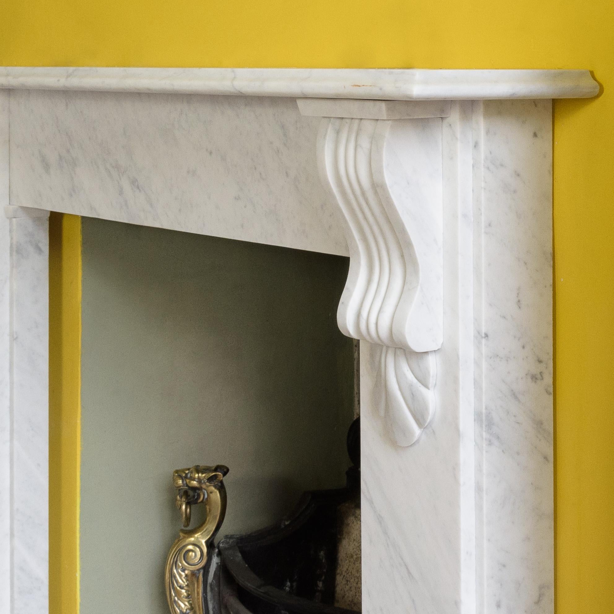 Victorian Style Carrara Marble Fireplace 1