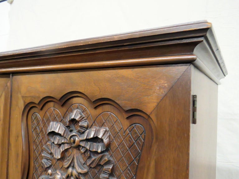 Victorian Style Carved Liquor Cabinet For Sale at 1stdibs
