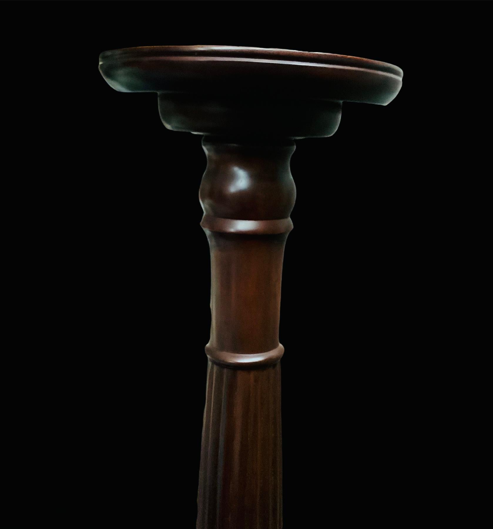 Unknown Victorian Style Carved Wood Pedestal/Torchere/Plant Stand