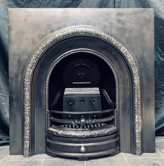Victorian Style Cast Iron Arch Fireplace Insert
