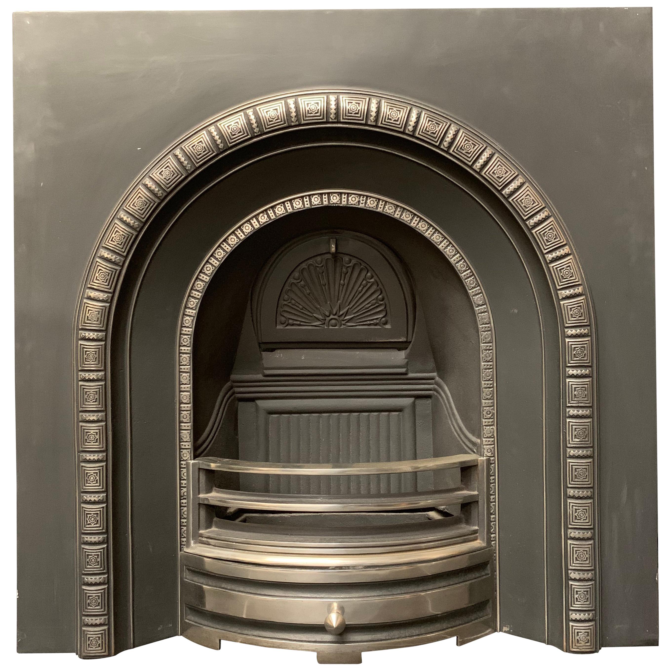 Victorian Style Cast Iron Arched Fireplace Insert