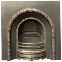 Retro Victorian Style Cast Iron Arched Fireplace Insert