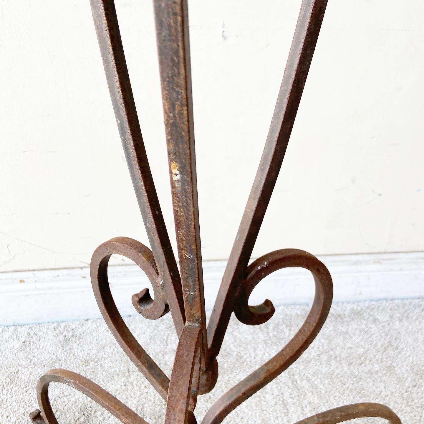 Victorian Style Cast Iron Floor Candelabra - 13 Cups In Good Condition For Sale In Delray Beach, FL