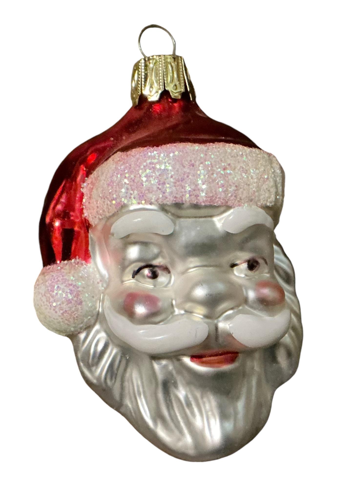 Viktorianisches Weihnachtsschmuck aus Quecksilberglas im viktorianischen Stil -anta Pilz-Puppe -S/5 im Zustand „Gut“ in Kennesaw, GA