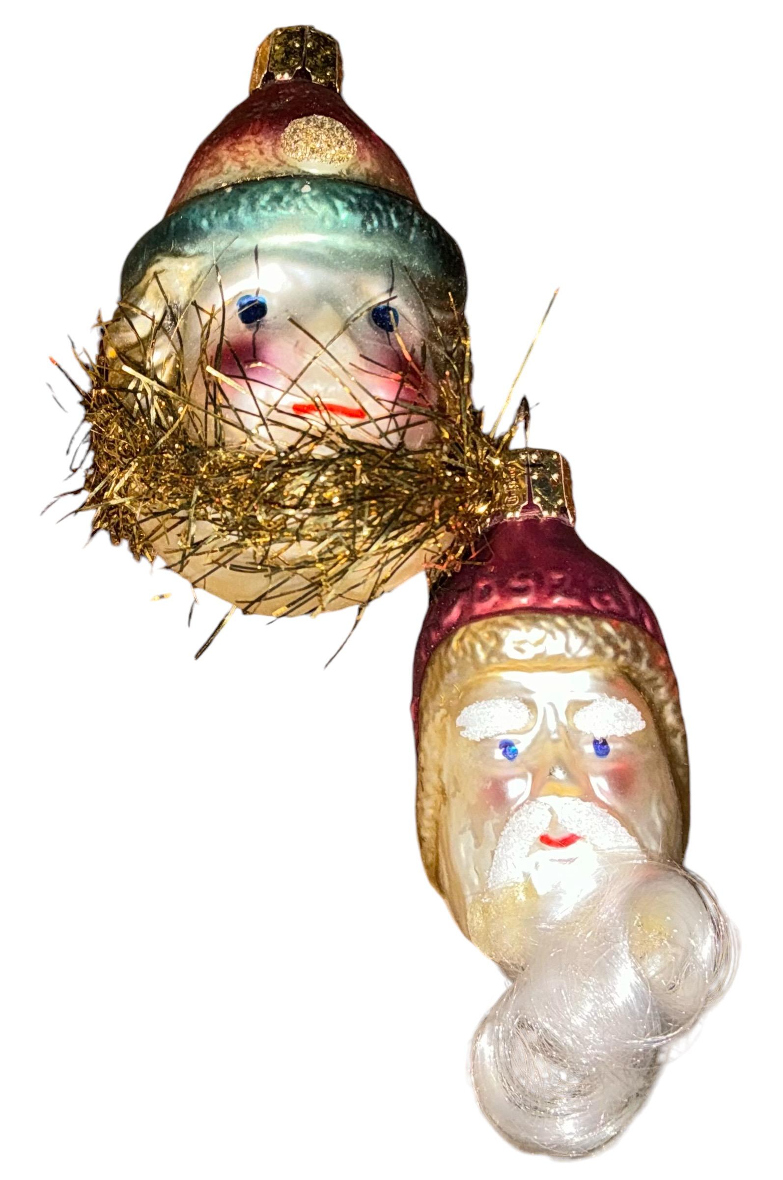 Viktorianisches Weihnachtsschmuck aus Quecksilberglas im viktorianischen Stil -anta Pilz-Puppe -S/5 (20. Jahrhundert)