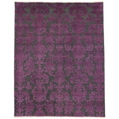 New Modern Transitional Damask Area Rug, Contemporary Victorian Damask Rug
