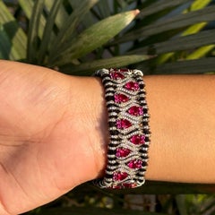 Bracelet de style victorien en fil de zircon cubique pour les fiançailles en bijoux en argent