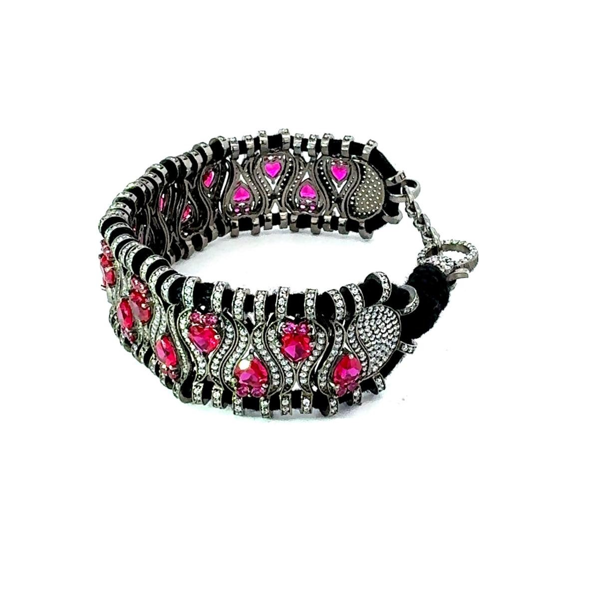 Vittoriano Bracciale con filo di zirconi in stile vittoriano per il fidanzamento in A. Silver in vendita