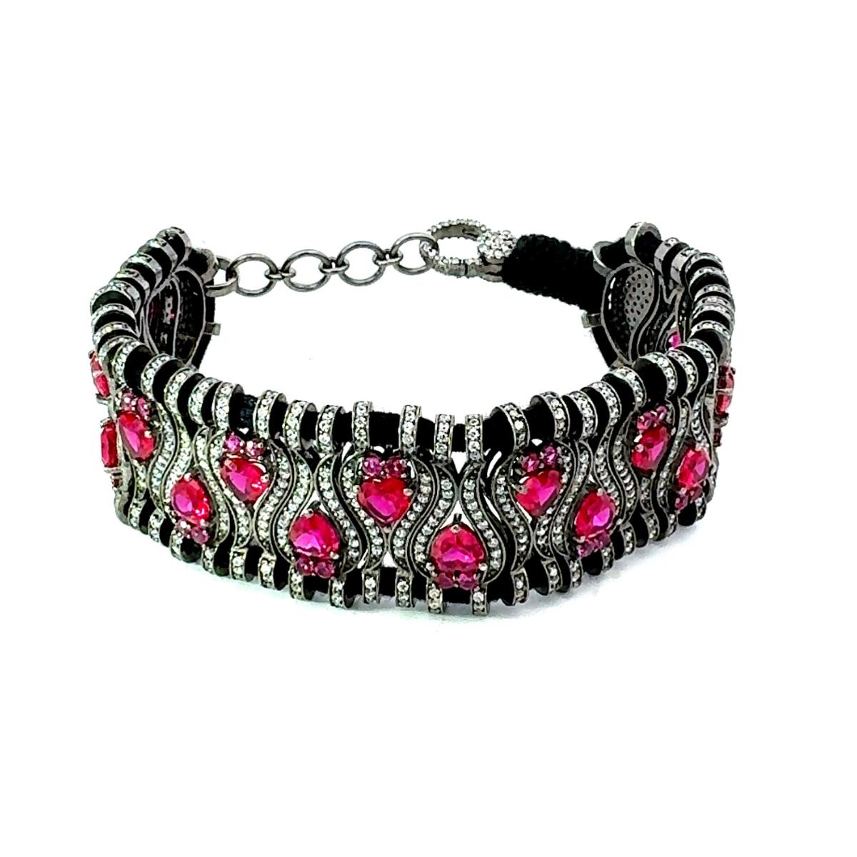 Bracciale con filo di zirconi in stile vittoriano per il fidanzamento in A. Silver in vendita 3
