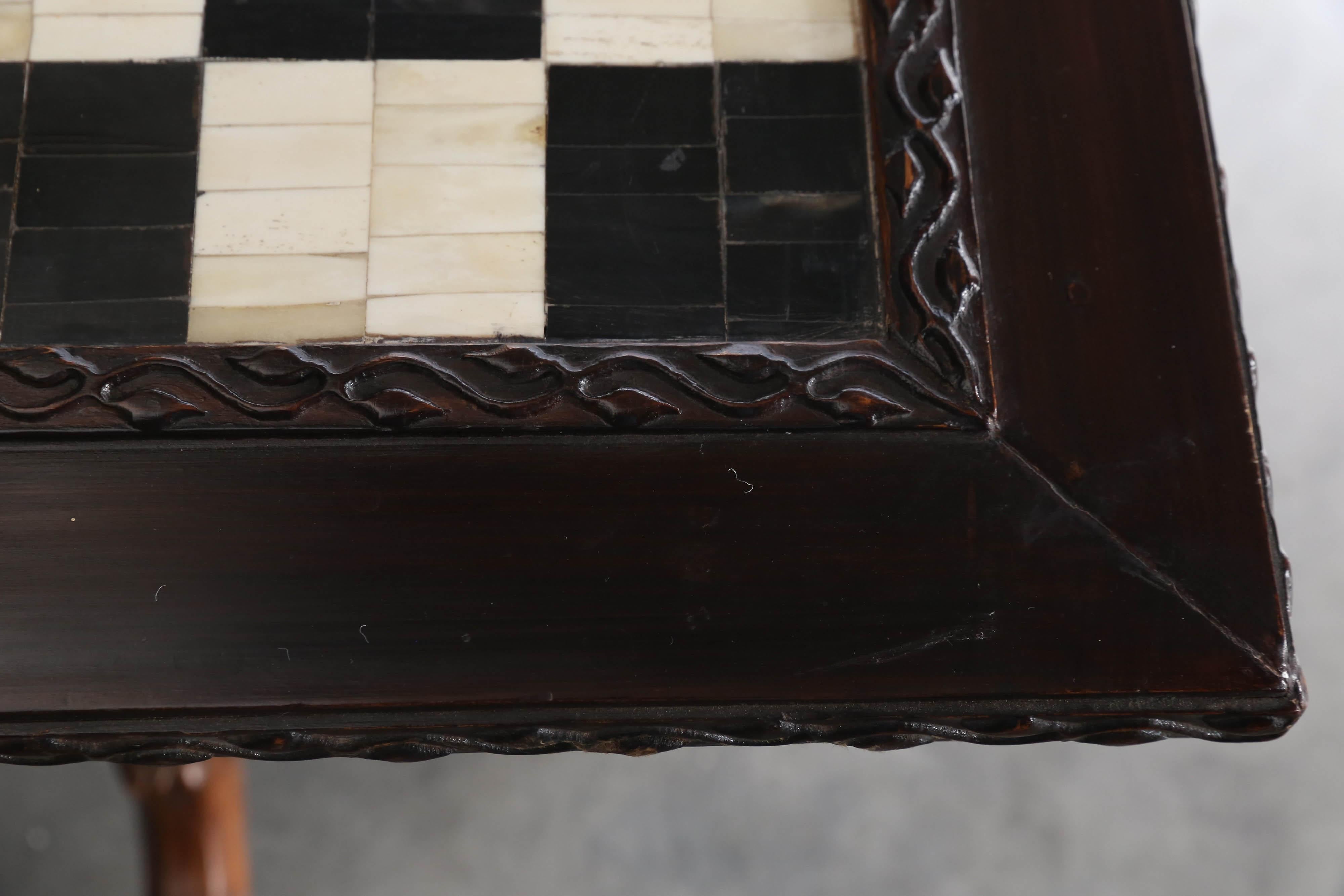Victorian Style Custom Made Ornate Carved Wedding Presentation Chess Table 2