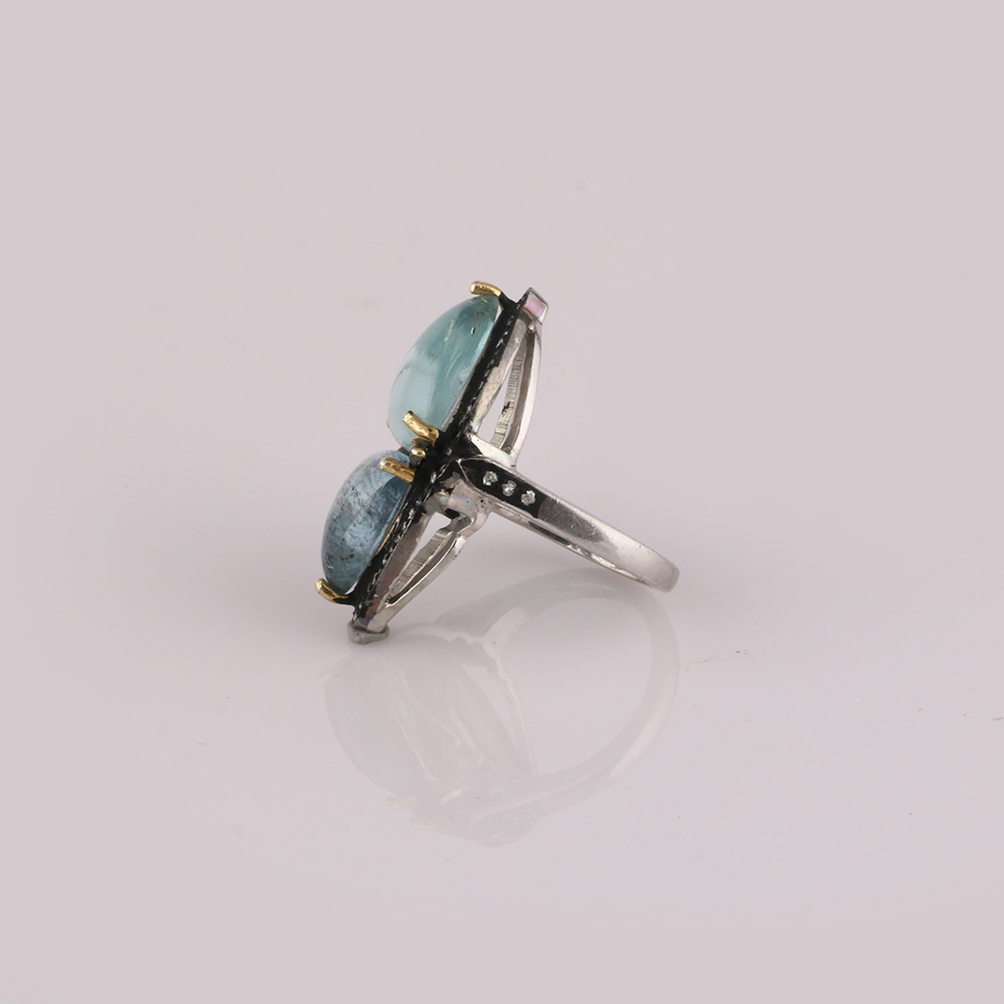 sterling silver aquamarine engagement rings
