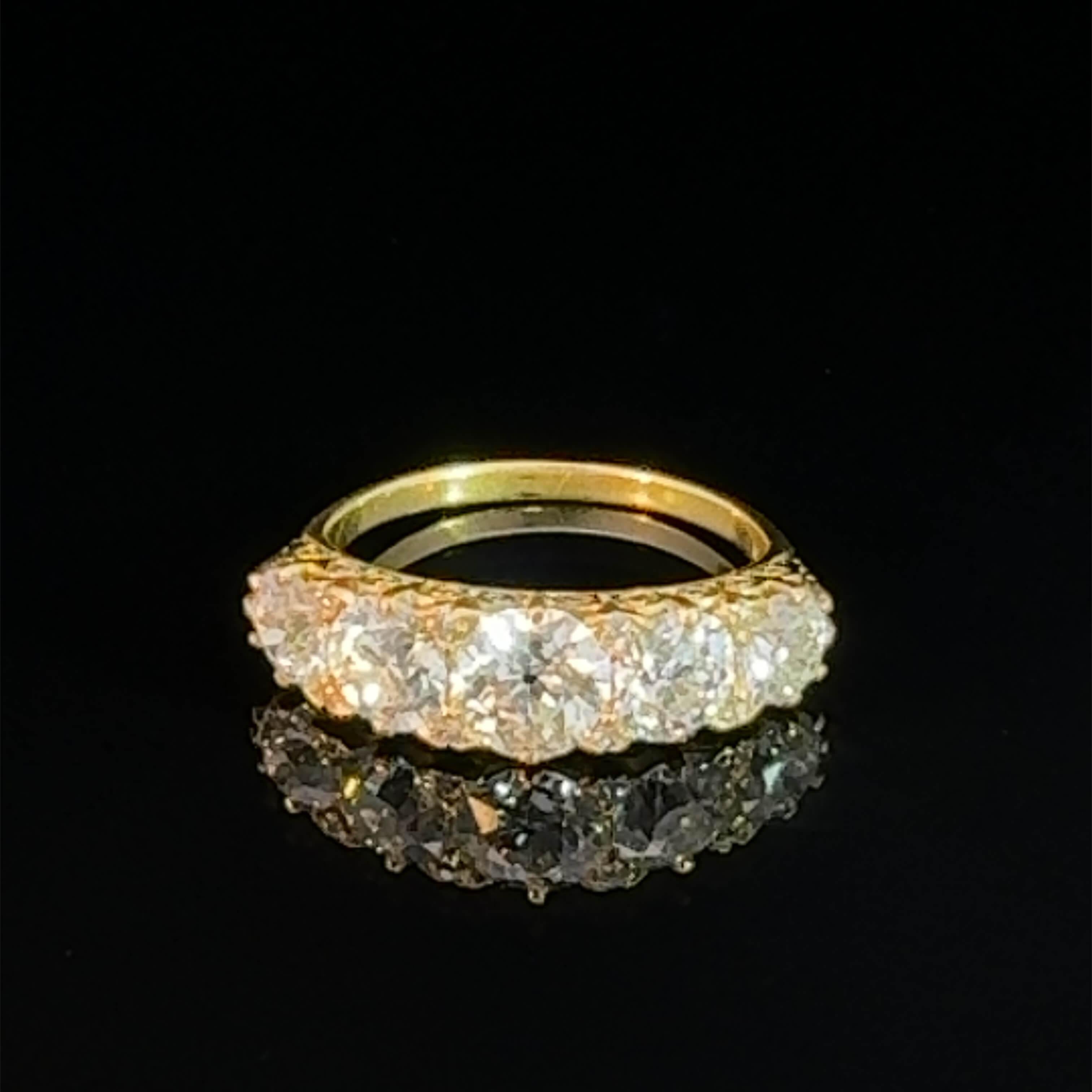 Victorian Style Diamond Half Hoop Ring Circa 2020s For Sale 1
