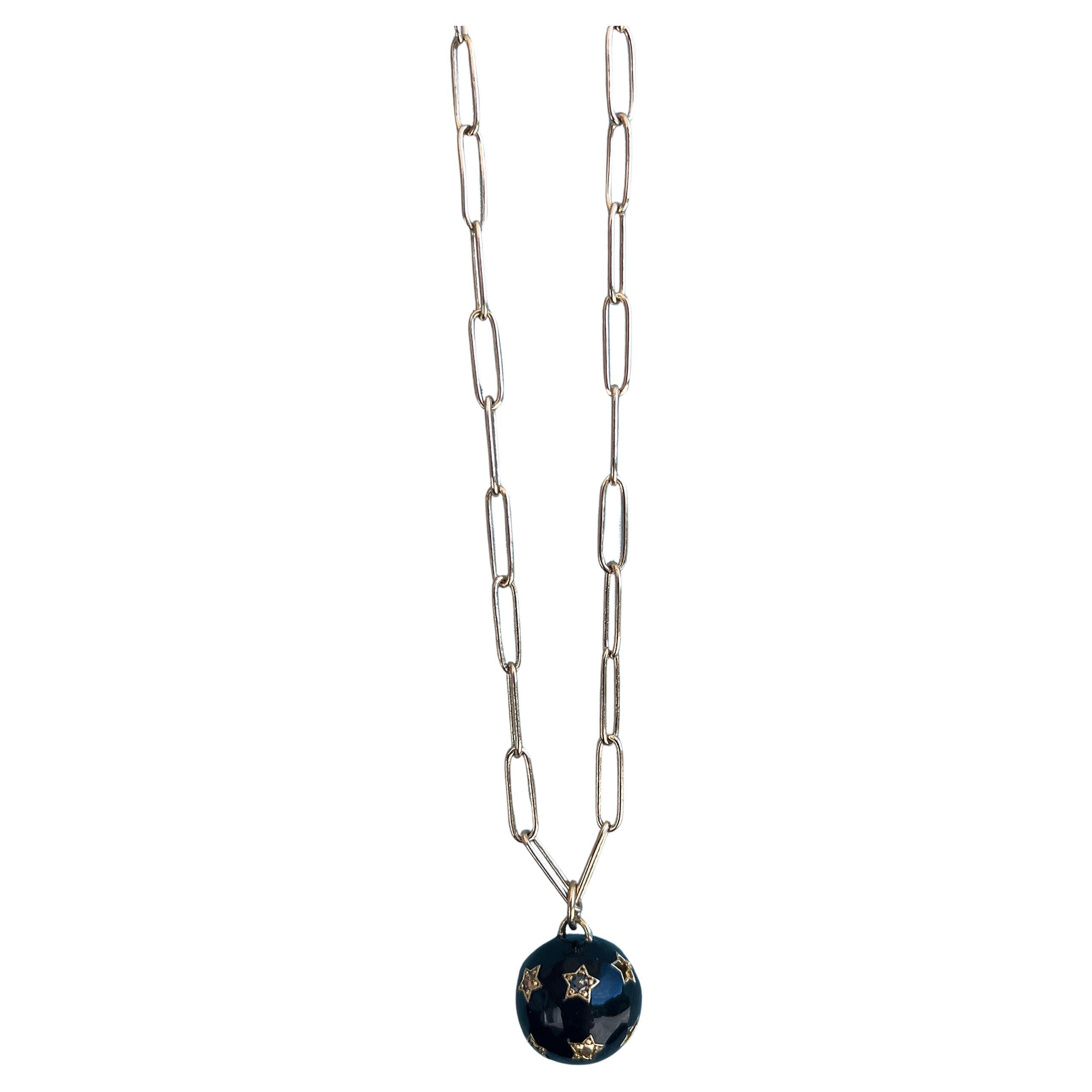 Collana di sfere di diamanti in stile vittoriano Black White Diamonds