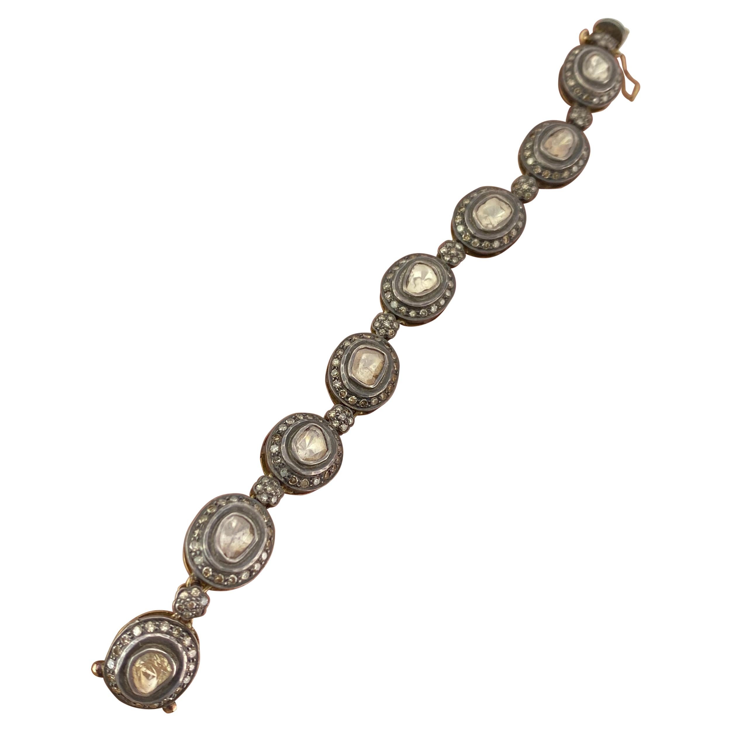 Bracelet tennis de style victorien en diamants