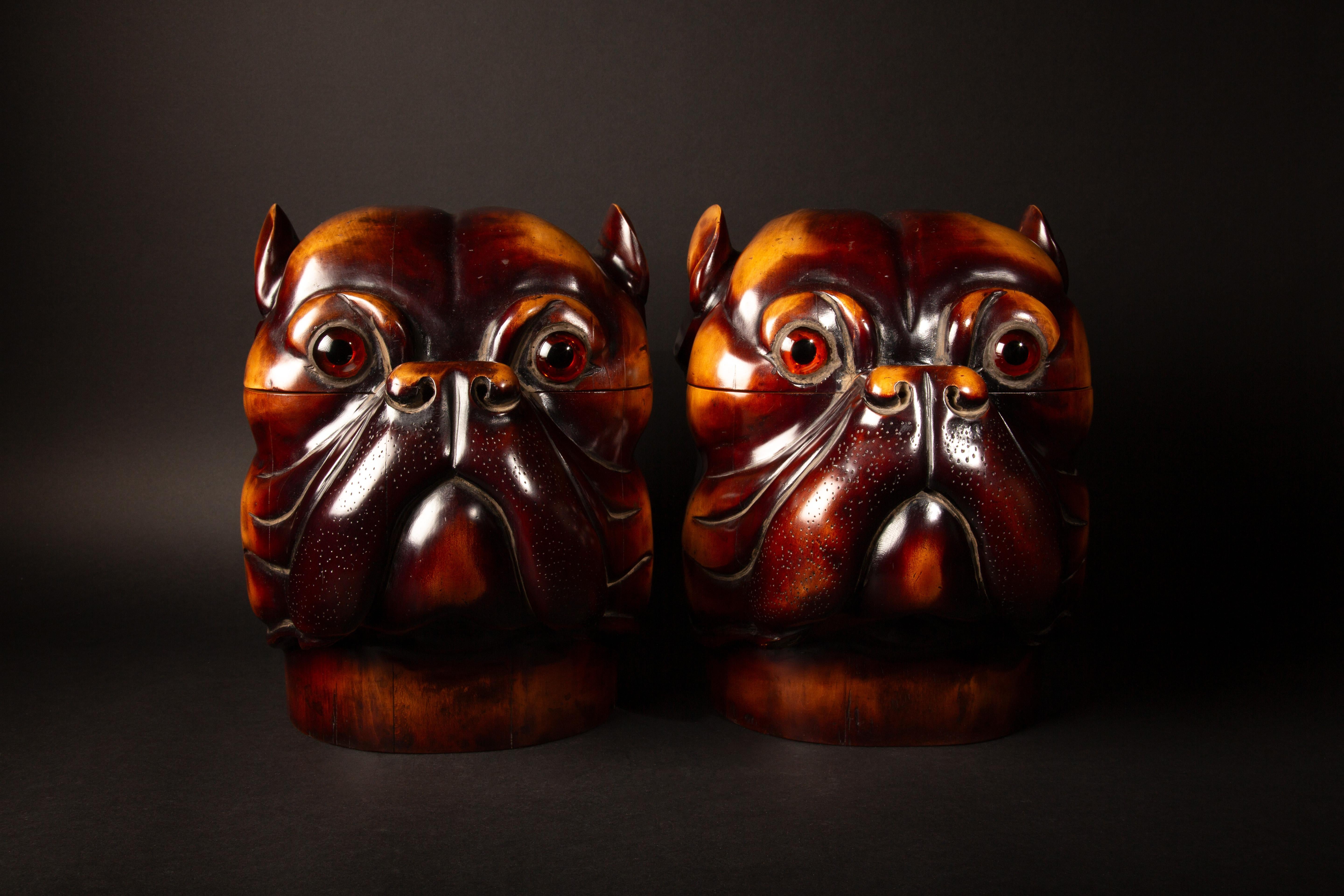 Victorian-Style Dog Head Boxes: Exquisite Craftsmanship and Functional Elegance  For Sale 5