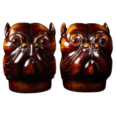 Used Victorian-Style Dog Head Boxes: Exquisite Craftsmanship and Functional Elegance