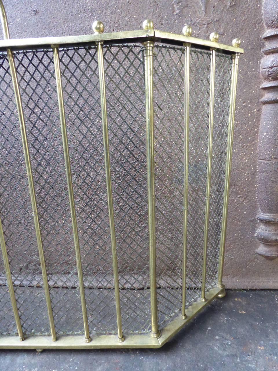 20th Century English Victorian Style Fireplace Screen or Fire Screen