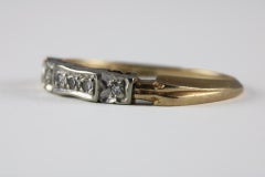 Victorian-Style Five-Stone Diamond Band