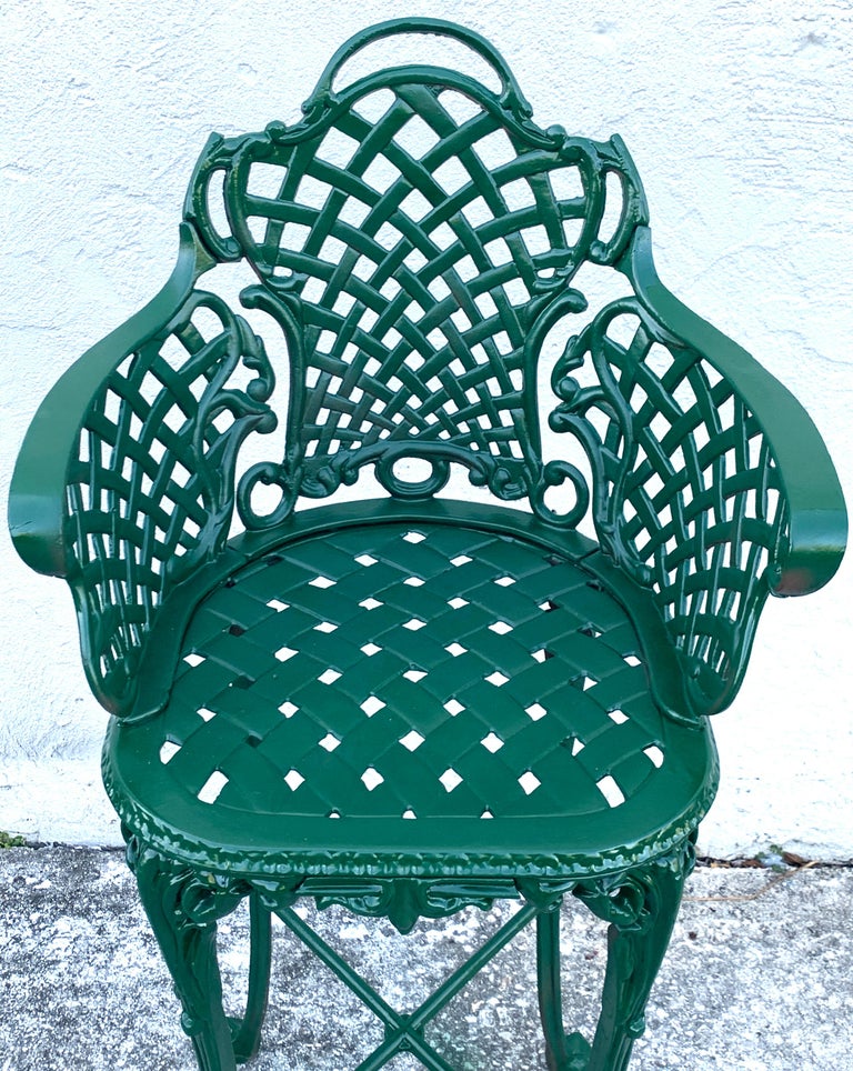 Victorian Style Garden/Patio Hightop Table and 3 Chairs, Provenance