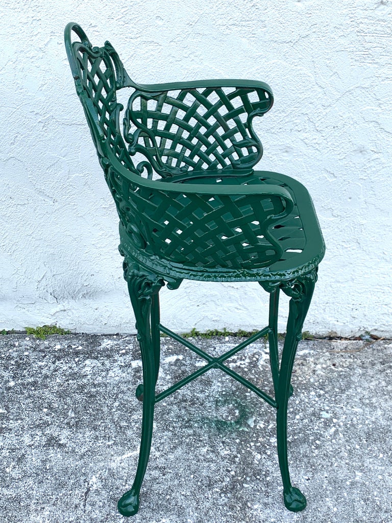 Victorian Style Garden/Patio Hightop Table and 3 Chairs, Provenance