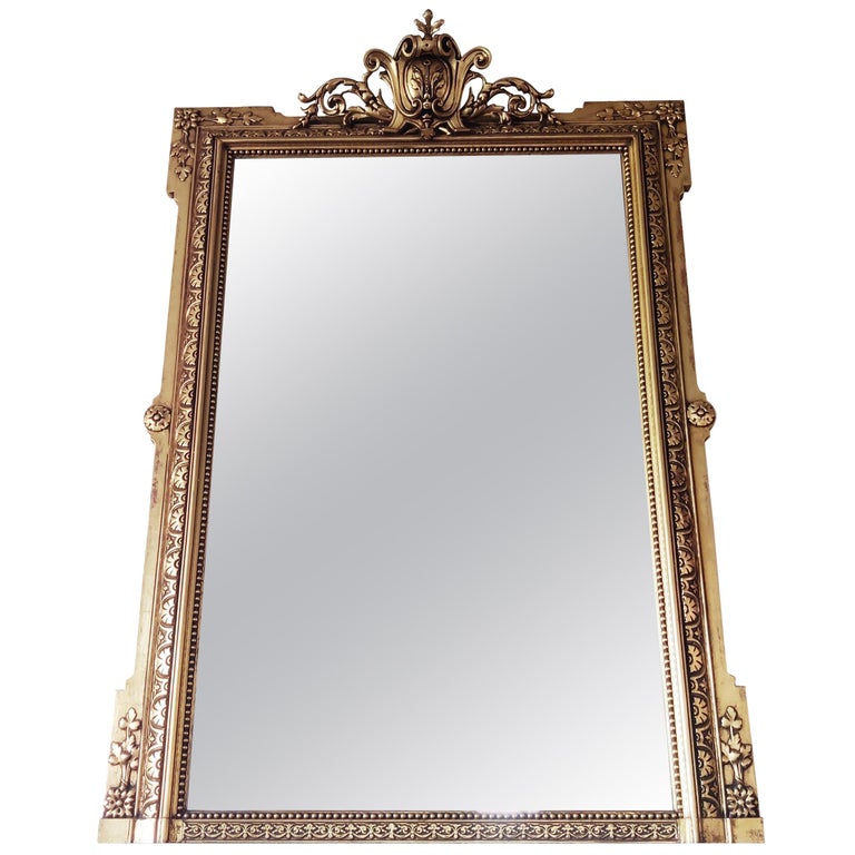 Victorian Style Giltwood And Composition Framed Overmantel Mirror 1920s For At 1stdibs Victorian Style Giltwood And, Victorian Overmantle Mirror White Bear