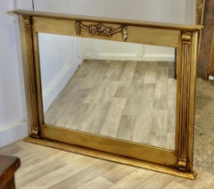 Victorian Style Gold Overmantel Mirror  A Lovely Over Mantle Mirror in Gold