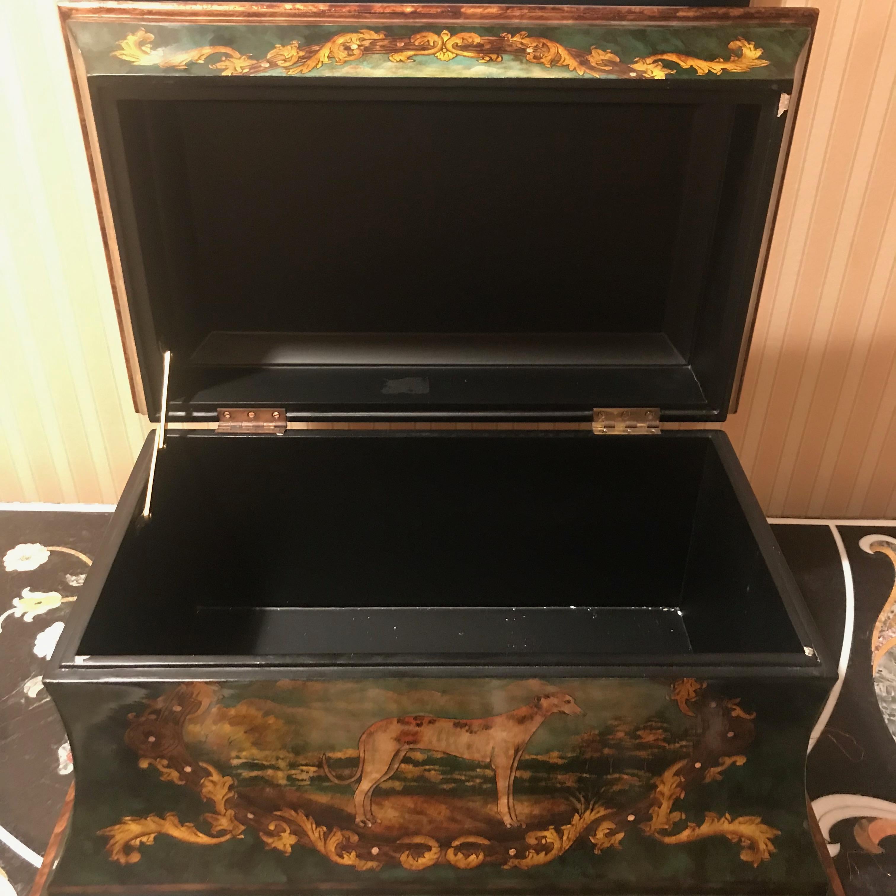 Victorian Style Hand Painted Treasure Chest 1