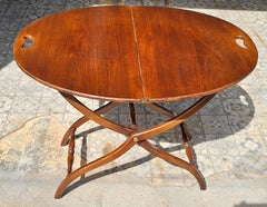 Victorian Style Mahogany Folding Oval Table