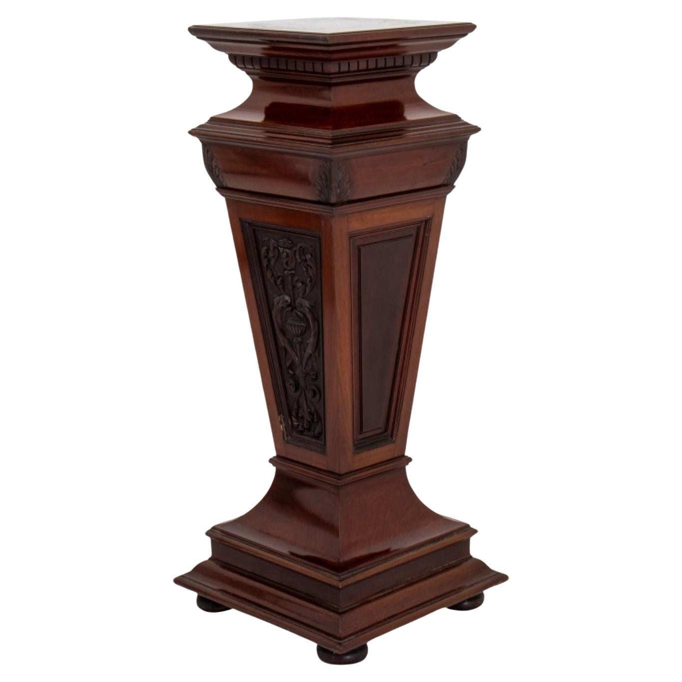 Victorian Style Mahogany Pedestal, 20th C For Sale