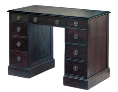 Victorian Style Mahogany Twin Pedestal Writing Desk.