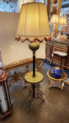 Victorian Style Onyx and Brass Floor Lamp