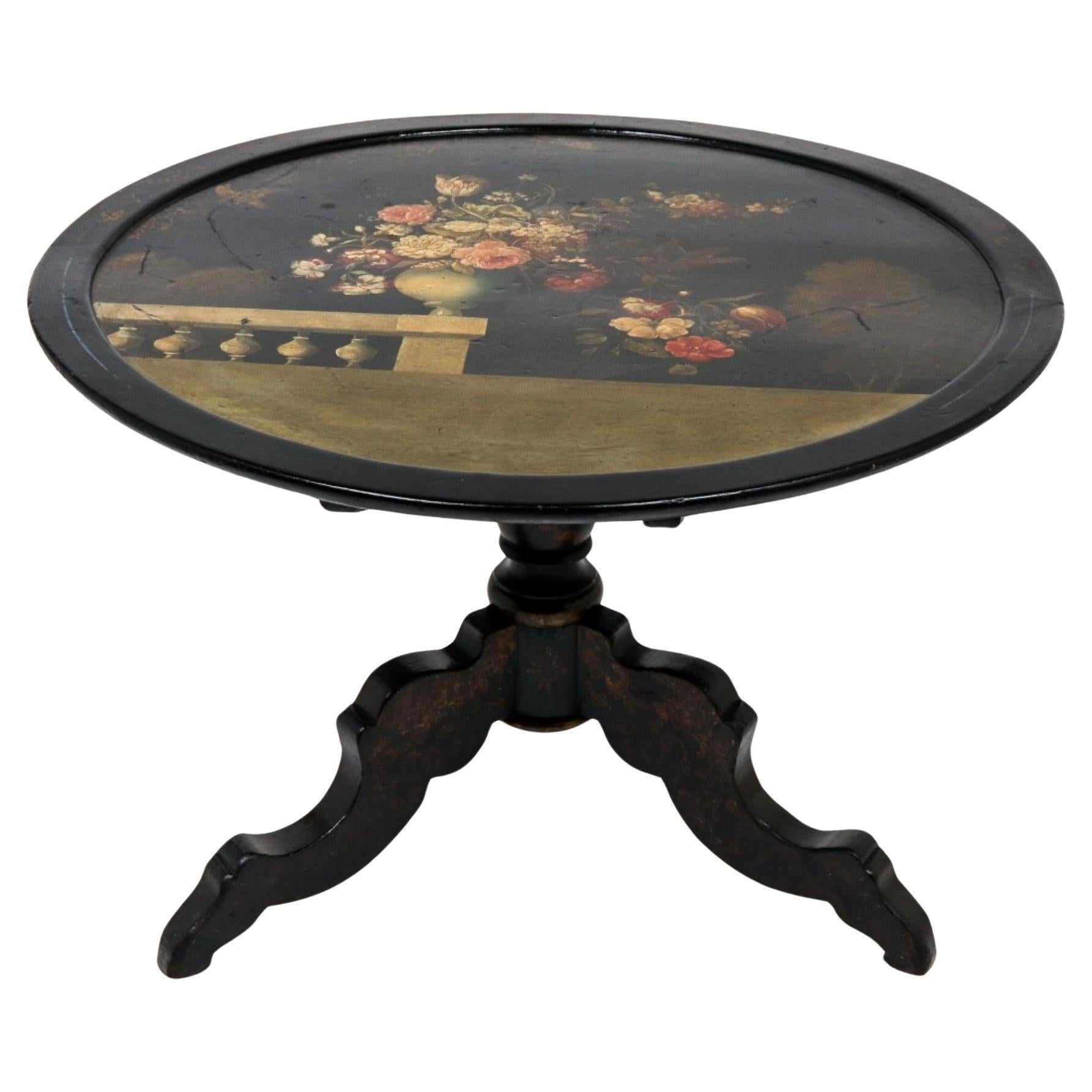 Victorian Style Painted Occasional Table For Sale