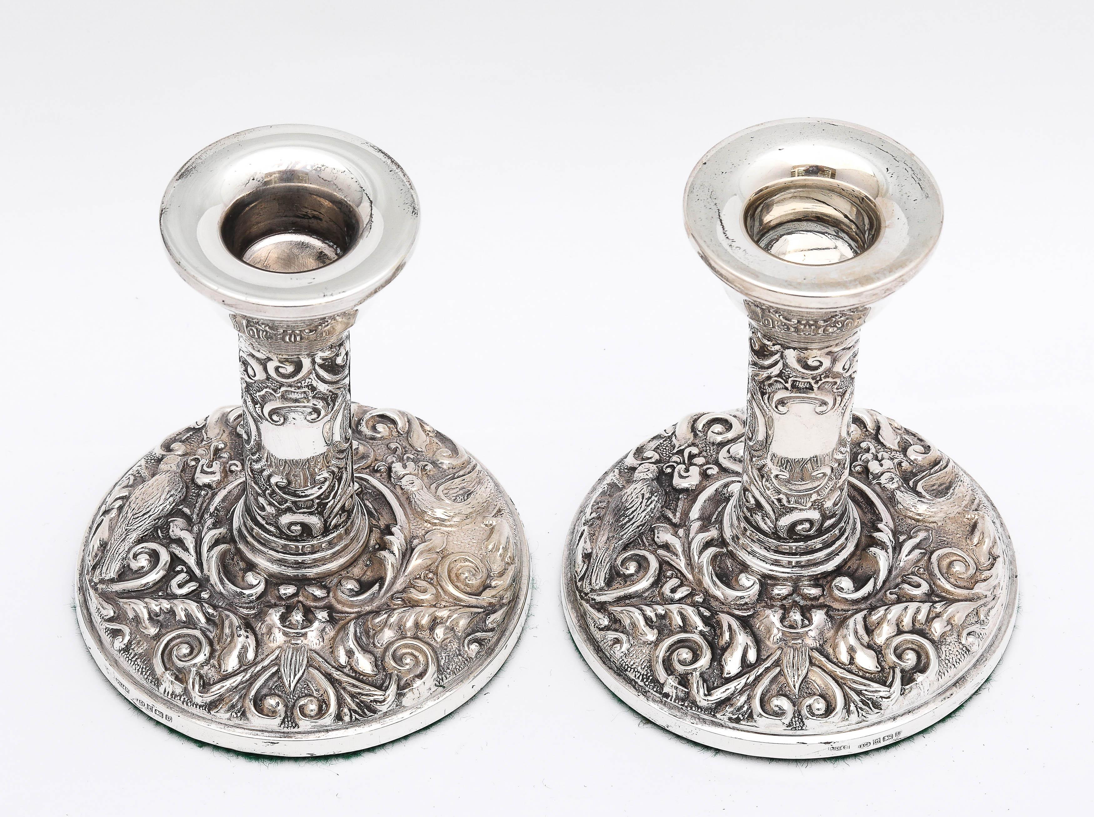 Victorian-Style Pair of Sterling Silver Candlesticks 5