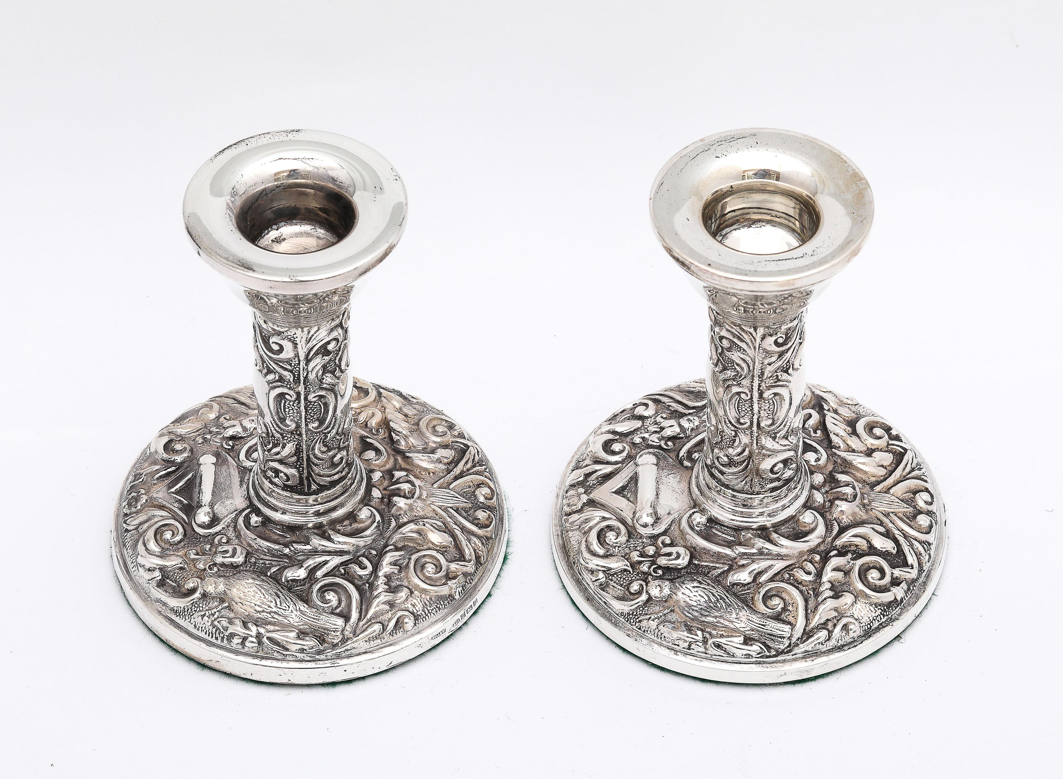 Victorian-Style Pair of Sterling Silver Candlesticks 6