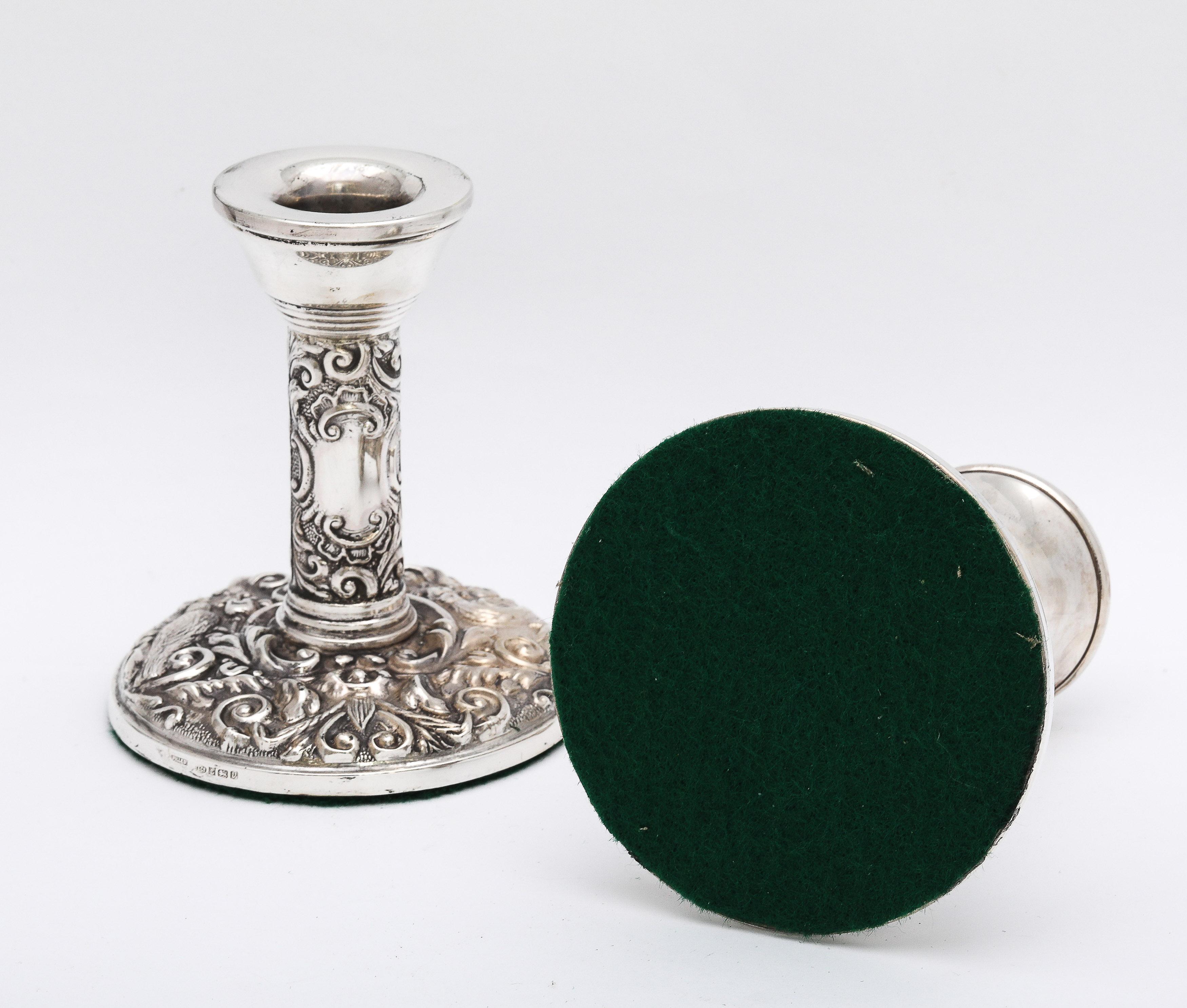 Victorian-Style Pair of Sterling Silver Candlesticks 8